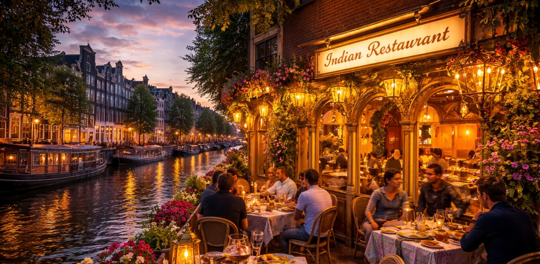 indian restaurant near amsterdam canals waterfronts
